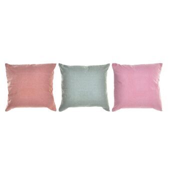 Kussen DKD Home Decor Roze Oranje Polyester Aluminium Groen 100% katoen (3) (40 x 10 x 40 cm) (3 Stuks)