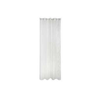 Gordijn DKD Home Decor Metaal Polyester Wit (140 x 270 cm)