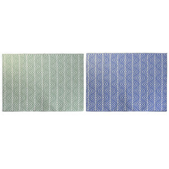 Tapijt DKD Home Decor Blauw Wit Groen Polypropyleen (150 x 210 x 1 cm) (2 Stuks)