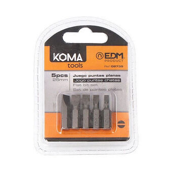 Set van tips Koma Tools 25 mm Plat