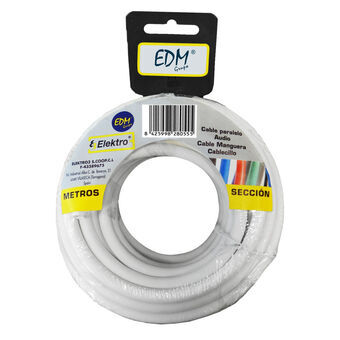 Kabel EDM 2 X 0,5 mm Wit 5 m