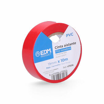 Isolatietape EDM Rood PVC (10 m x 19 mm)