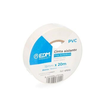 Isolatietape EDM Wit PVC (20 m x 19 mm)