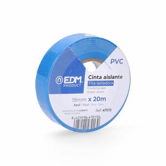 Isolatietape EDM Blauw PVC (20 m x 19 mm)