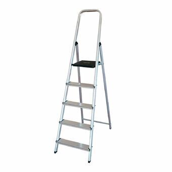 Opvouwbare ladder met 5 tredes EDM Aluminium (45 x 10,5 x 172 cm)