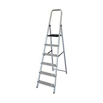 Opvouwbare ladder met 6 tredes EDM Aluminium (48 x 10,5 x 193 cm)
