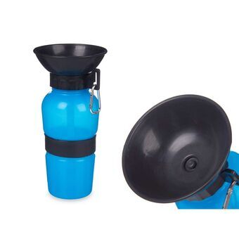 Waterdrinkfles voor Honden Blauw Zwart Metaal Plastic 500 ml