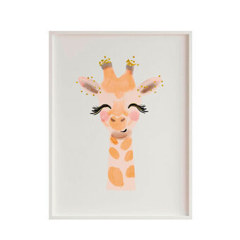 Schilderij Crochetts Multicolour 33 x 43 x 2 cm Giraf