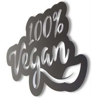Wanddecoratie Keluly Vegan 100 % Zwart Koolstofstaal 43 x 31 x 13,5 cm