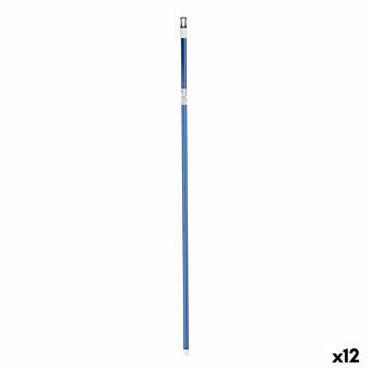 Bezemsteel 2,3 x 130 x 2,3 cm Blauw Metaal (12 Stuks)