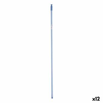 Bezemsteel Strepen 2,3 x 130 x 2,3 cm Blauw Metaal (12 Stuks)
