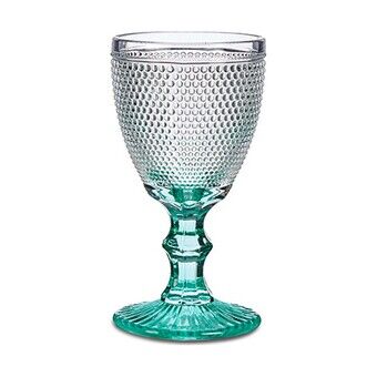 Fluitglas Turkoois Punten Glas (240 ml) (6 Stuks)