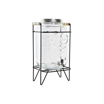 Watertank DKD Home Decor Zwart Zilver Transparant Siliconen Kristal Ijzer ABS Naturel (23 x 26 x 42 cm)
