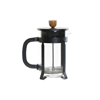 Koffiepot met Zuiger DKD Home Decor Zwart Roestvrij staal (800 ml)
