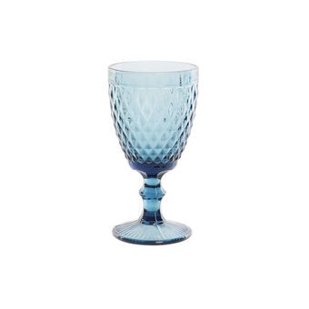 Fluitglas DKD Home Decor Blauw Kristal (325 ml)