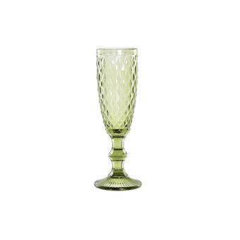 Champagneglas DKD Home Decor Kristal Groen (150 ml)