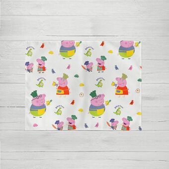 Individueel tafelkleed Kids&Cotton Time Backing Multicolour 45 x 35 cm 2 Stuks