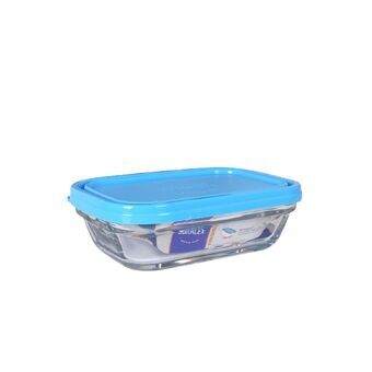 Rechthoekige lunchbox met deksel Duralex Freshbox Blauw 400 ml