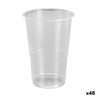 Set van herbruikbare glazen Algon Transparant 20 Onderdelen 300 ml (48 Stuks)