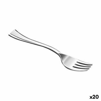 Set van opnieuw te gebruiken vorken Algon Zilverkleurig 50 Onderdelen 10 cm (20 Stuks)