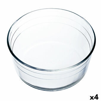 Oven Mould Ô Cuisine Ocuisine Vidrio Souffle Transparant Glas 22 x 22 x 10 cm (4 Stuks)