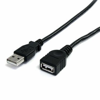 USB-kabel Startech USBEXTAA10BK Zwart