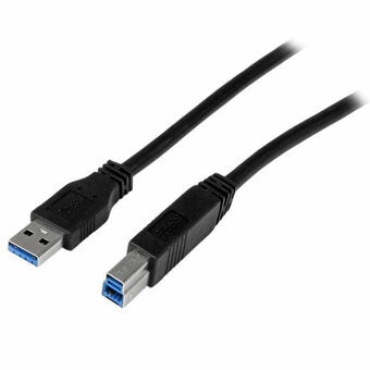 Kabel USB A naar USB B Startech USB3CAB2M Zwart 2 m