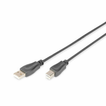 Kabel USB A naar USB B Digitus AK-300105-010-S Zwart 1 m