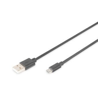 Kabel USB naar micro-USB Digitus by Assmann AK-300110-010-S Zwart 1 m