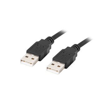 USB-kabel Lanberg CA-USBA-20CU-0010-BK Zwart 1 m