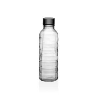 Fles Versa 500 ml Transparant Glas Aluminium 7 x 22,7 x 7 cm