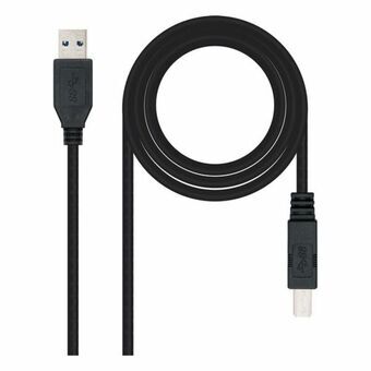 USB-kabel NANOCABLE 10.01.0802-BK Zwart