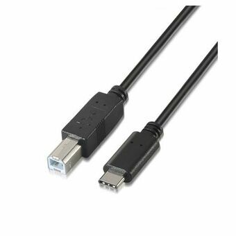 Kabel USB C naar USB B Aisens A107-0053 1 m Zwart