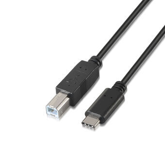 Kabel USB C naar USB B Aisens A107-0054 2 m Zwart