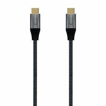 Kabel USB C Aisens A107-0628 1 m Grijs