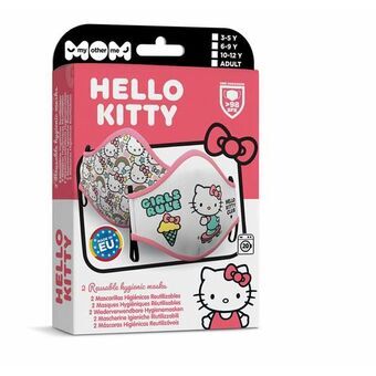 Hygiënisch en herbruikbaar gezichtsmasker gemaakt van stof My Other Me Hello Kitty Premium 6-9 jaar
