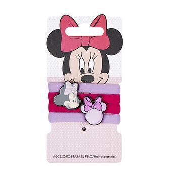 Haarelastiekjes Minnie Mouse 4 Onderdelen Multicolour