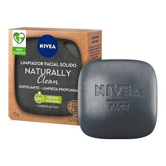 Gezichtsreiniger Naturally Clean Nivea Solide Scrub Actieve kool (75 g)