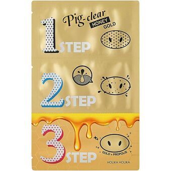 Anti-poriën Masker Holika Holika Pig Clear Honey Gold 3 Step