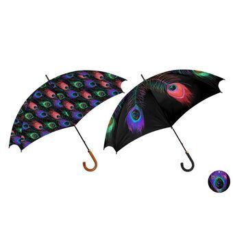 Paraplu DKD Home Decor Zwart Polyester RVS (2 stuks)
