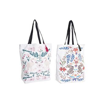 Handtas Dames DKD Home Decor Polyester Nylon Waterdicht 2 Stuks Tote bag (43 x 15 x 66 cm)