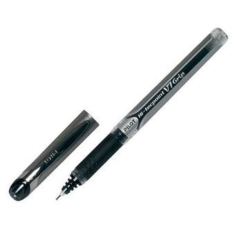 Liquid ink ballpoint pen Pilot Roller V-7 Grip 0,7 Zwart 12 Stuks