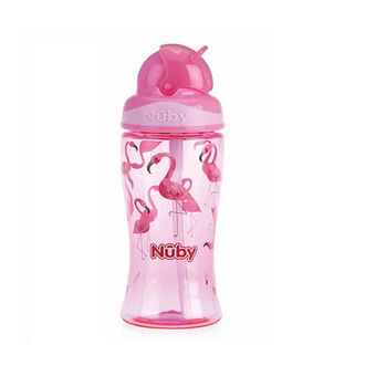 Trainingsglas Nûby Flip-it Roze flamingo 360 ml