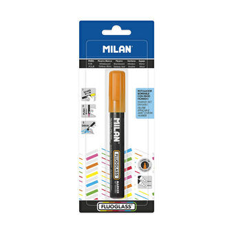 Markeerstift Milan Fluoglass Wisbare inkt Oranje PVC