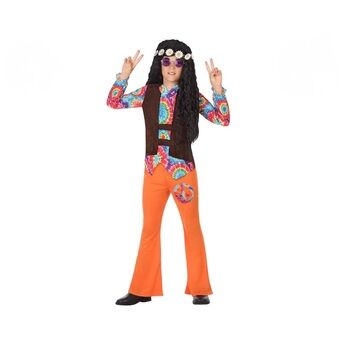 Kostuum voor kinderen Hippie Oranje (2 Stuks)