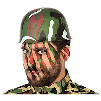 Helm Groen Camouflage (Één maat)