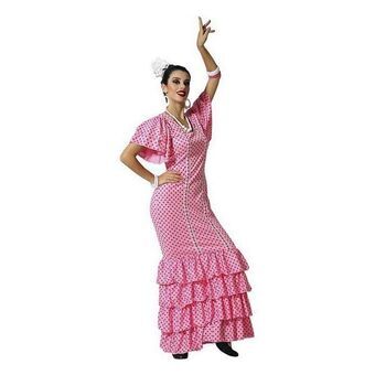 Kostuum voor volwassenen Sevillana danst Roze