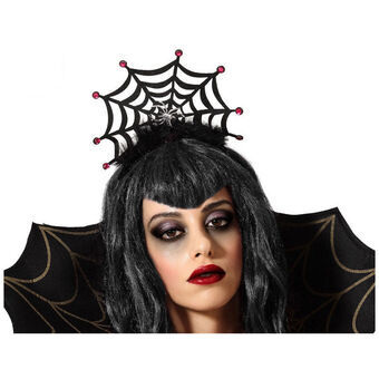 hoofdband Zwart Spinneweb Halloween