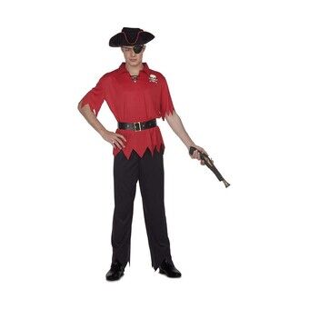 Kostuums voor Volwassenen My Other Me Rood Piraat Man Maat M/L Broek Overhemd Hoed Riem