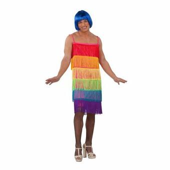 Kostuums voor Volwassenen My Other Me Rainbow  Jurk Met franjes Maat 54